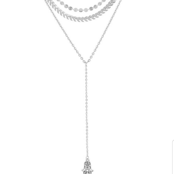 ^Nylah^ Silver Layered Necklace - Picture 2 of 5